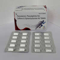 Paracetamol Phenylephrine Hcl Caffeine And Diphenhydramine Hcl Tablets