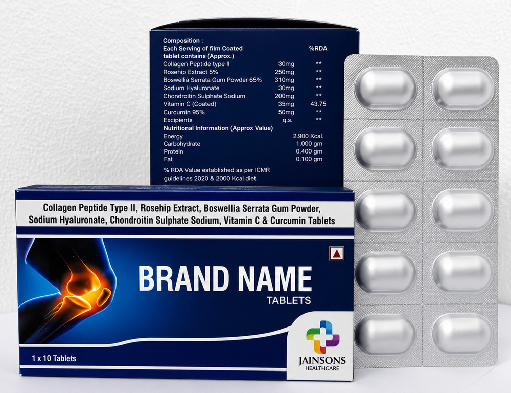 Collagen Peptide Type II Rosehip Extract Boswellia Serrata Gum Powder Tablets