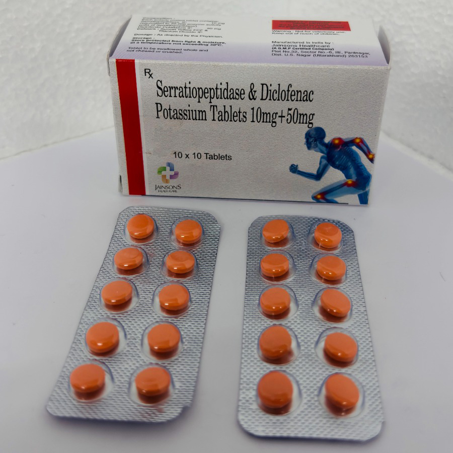 Serratiopeptidase & Diclofenac Potassium Tablets Third Party Manufacturer