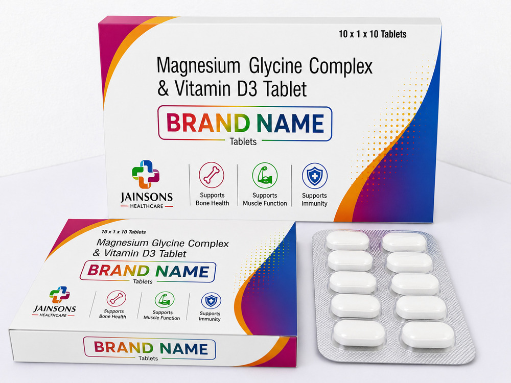 Magnesium Glycine Complex & Vitamin D3 Tablets Third Party Manufacturer