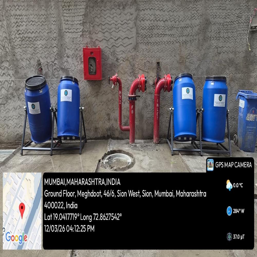 40 Kg Manual Rotating Twin Drum Composter - Color: Blue