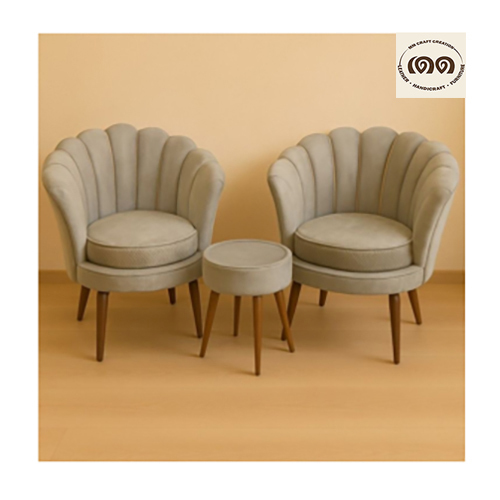 Accent Chair Set with Ottoman