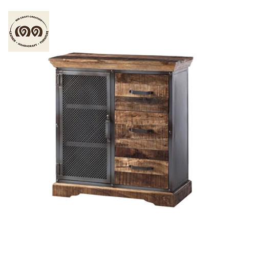Mango Wood And Metal Sideboard