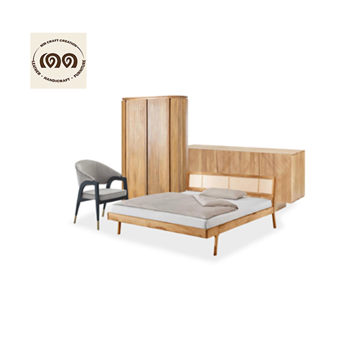 Wooden Non-Storage Cane Bed