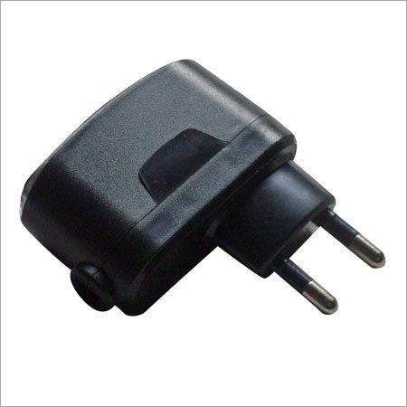 2 Pin Mobile Chargers Cabinets - Plastic Material, Compact Design, Black Color | High Performance, Durable, Android Compatible