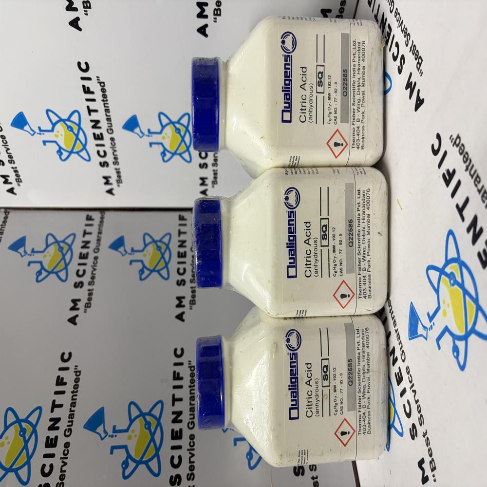 Citric Acid (Anhydrous) SQ Qualigens 500g