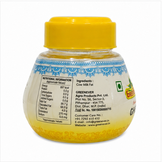 Premium Ghee - Raw Milk Cow Ghee | Yellow Color, Original Flavor, Suitable For All Age Groups, Traditional Method Preparation