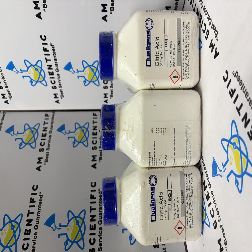 Citric Acid (Anhydrous) SQ Qualigens 500g