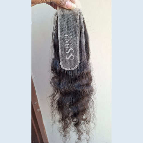 Curly Closure Lace 2x6 Sew In Weave Raw Indian Human Hair For Wigs Vendor