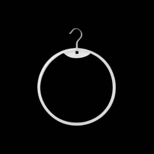42Cm Plastic Circle Hangers - Color: White