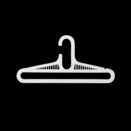 40Cm Pp Plastic Clothes Hanger - Color: White