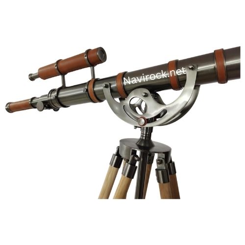 Vintage Nautical Brass Telescope Black Matte Finish, Double Barrel with Be Strong and Courageous/Go Confidently Quotes