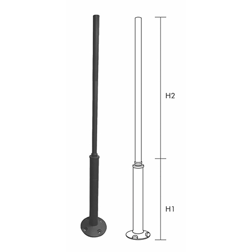 3M Decorative Pole - Color: Customizable; Standard Black