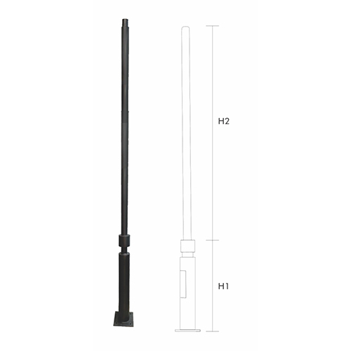139.7 (1M) Decorative Pole - Color: Black Or Custom Finish