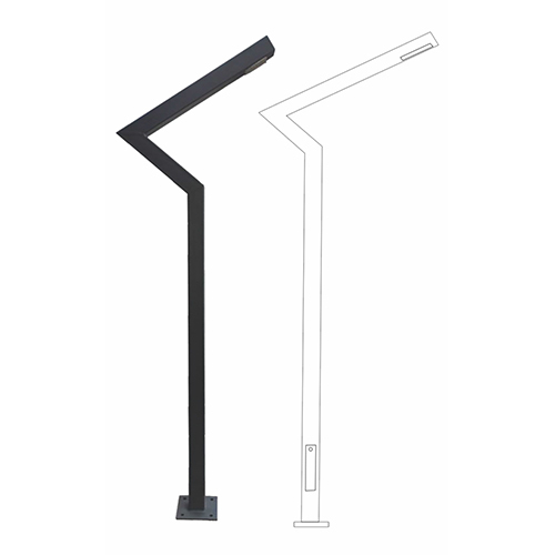60 1 (2M) Decorative Pole - Color: Black / White