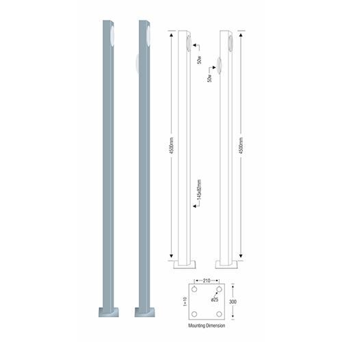 4500mm Decorative Pole