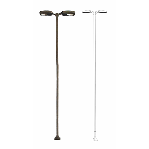 100X100Mm Decorative Pole - Color: Standard Black Or Custom Finish (As Per Client Requirements)