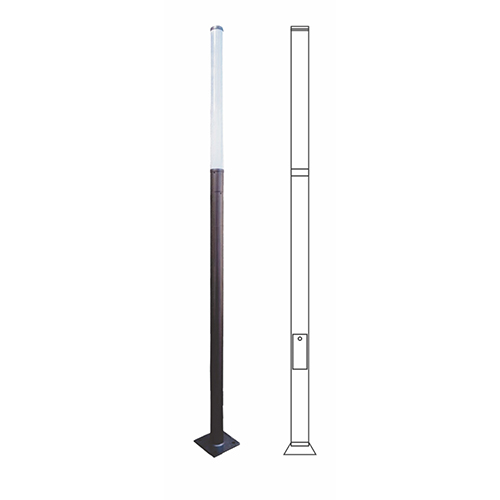 40W Decorative Pole - Color: Black And White (Body: Black
