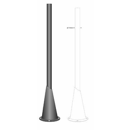 4000mm Cast Aluminiuim Pole