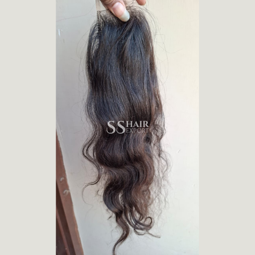 Wavy 2x6 Closure Sew in Side Part Natural Black Indian Virgin Human Hair Sale