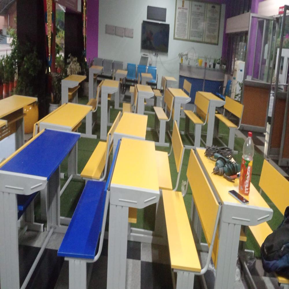 Wooden School Desk Bench
