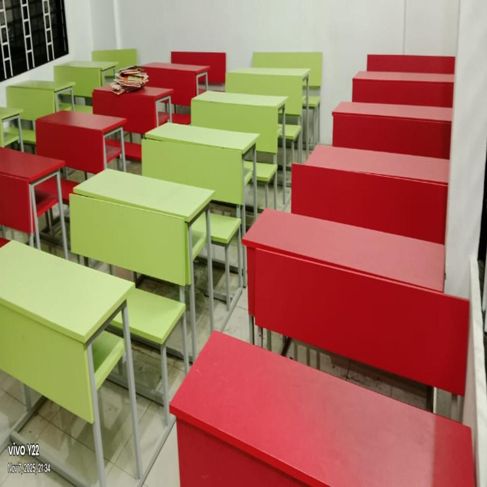 school desk bench wooden