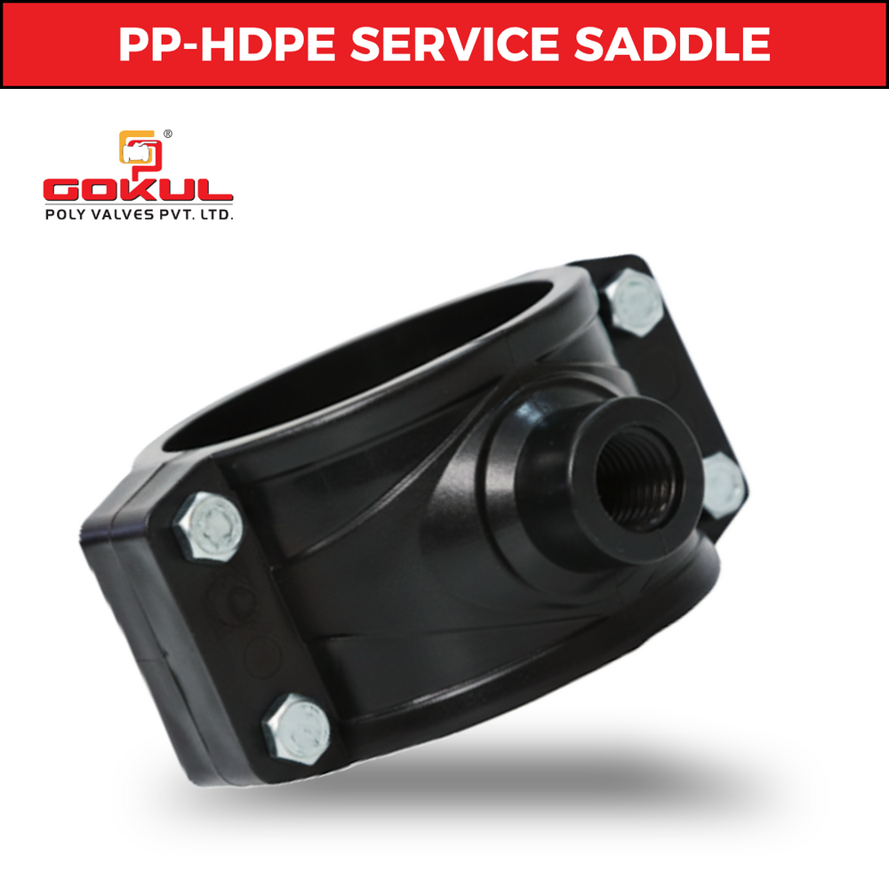 Gokul Pp Integrated Saddle - 63mm To 110mm Size, Blue Color, 7mm Thickness | Nominal Pressure 16kg, Surface Treatment 80