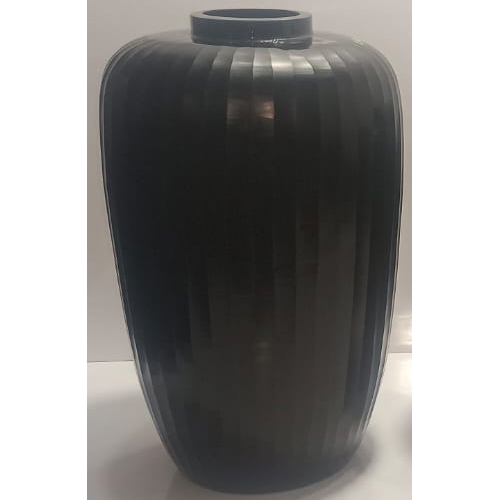 Black Glass Flower Vase