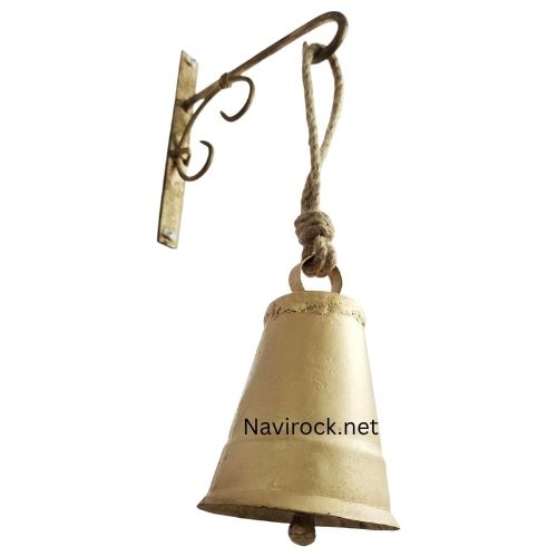 Rustic Brass Cow Bell 8