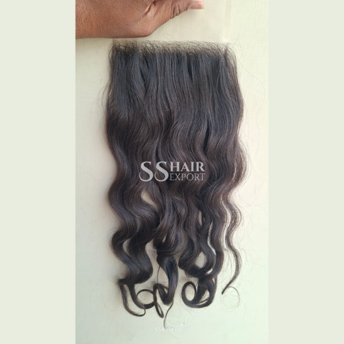 4x4 Closure Sew In Side Part with Free Part HD Lace Wavy Virgin Human Hair