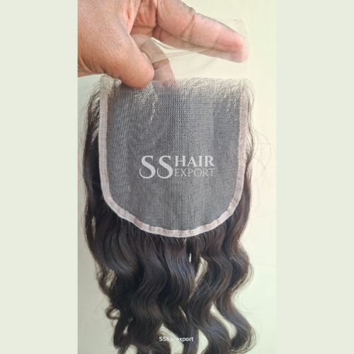 4x4 Closure Sew In Side Part with Free Part HD Lace Wavy Virgin Human Hair