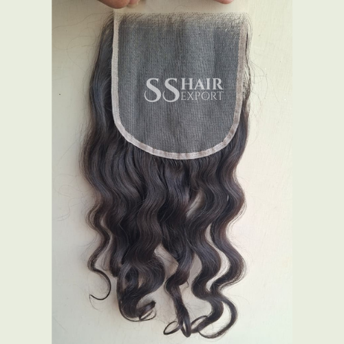 4x4 Closure Sew In Side Part with Free Part HD Lace Wavy Virgin Human Hair