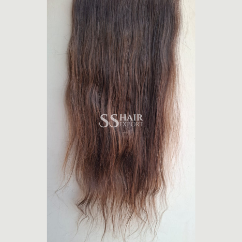 Brown 4x4 Closure Hair Sew in Side Part Indian Virgin Human Hair HD Lace Transparent