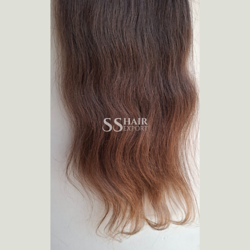 Light Brown 4 by 4 Closure Sew In Side Part HD Lace Transparent Indian Raw Human Hair