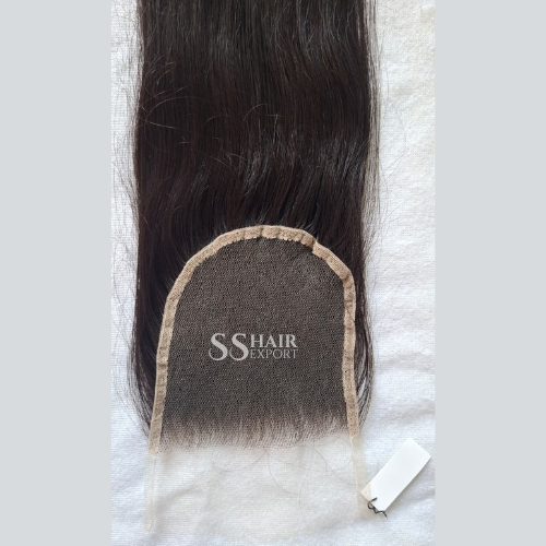 4x4 Closure Sew In Side Part Straight Human Hair with Natural baby Hair Free Part