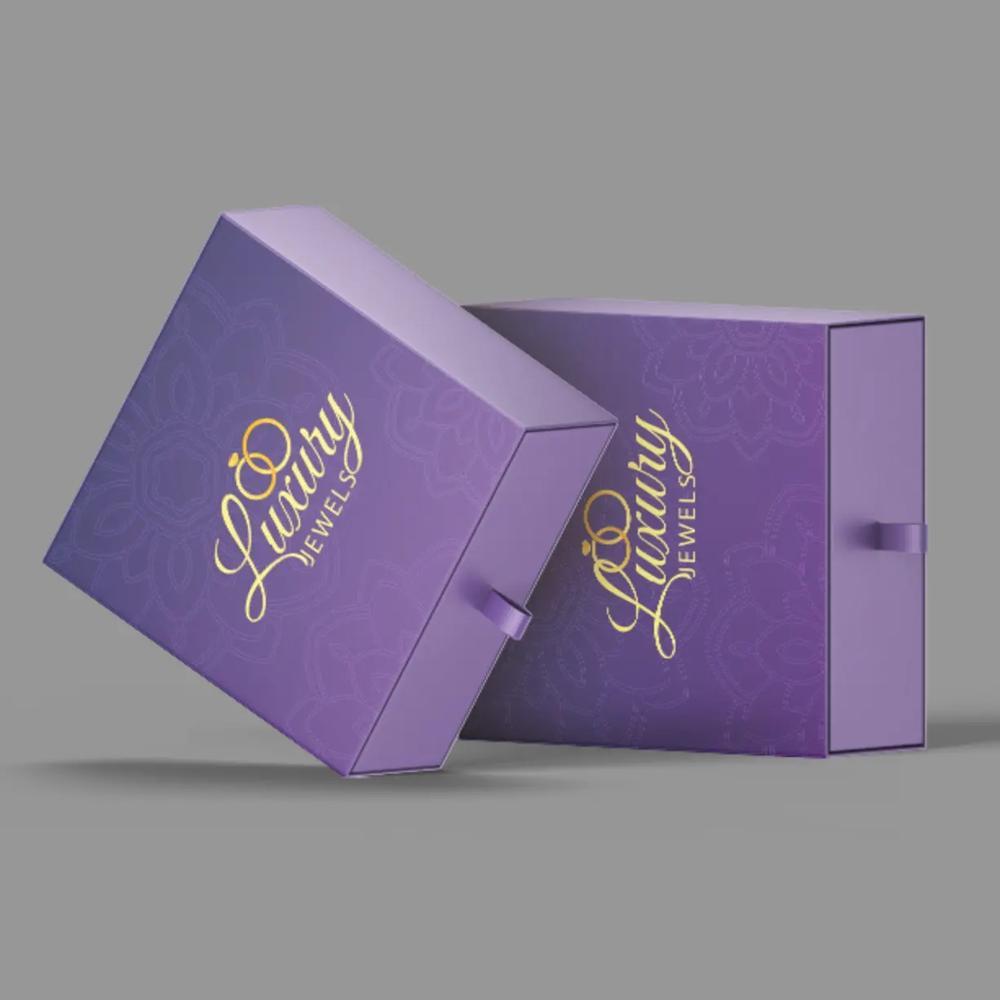 Premium Slide Rigid Packaging Box - Color: Blue