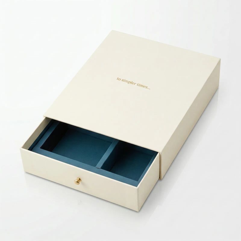 Premium Slide Rigid Packaging Box - Color: Blue
