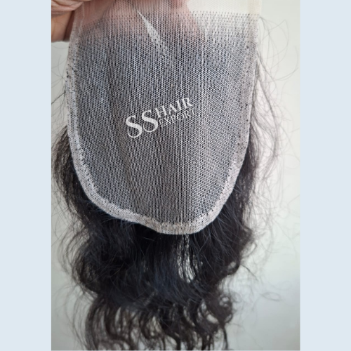 Indian 4x4 Closure Sew in Side Part Swiss Lace Virgin Human Hair Natural Black 18inch Supplier