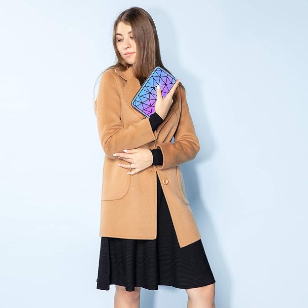 Reflective Geometric Shoulder Bag for Women  Fashion Crossbody Purse