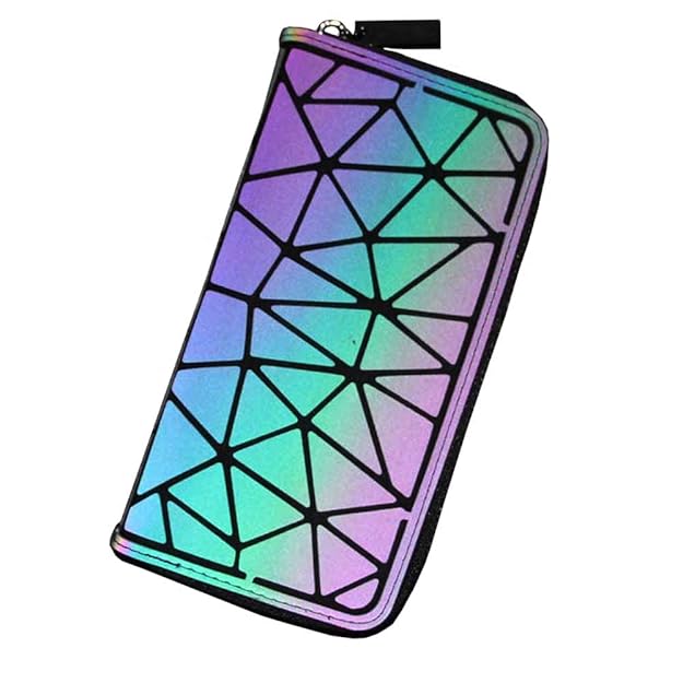 Reflective Geometric Shoulder Bag for Women  Fashion Crossbody Purse