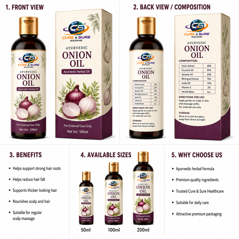 Ayurvedic Onion Oil Third Party Manufacturing