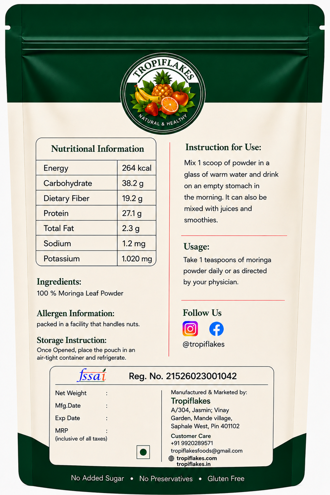Moringa Powder - Cultivation Type: Natural