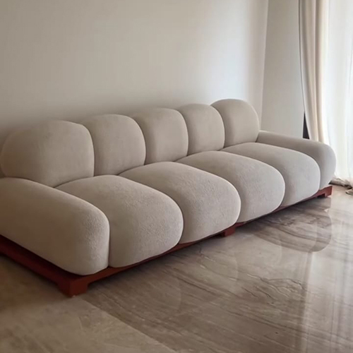White Color 4 Seater Designer Sofa