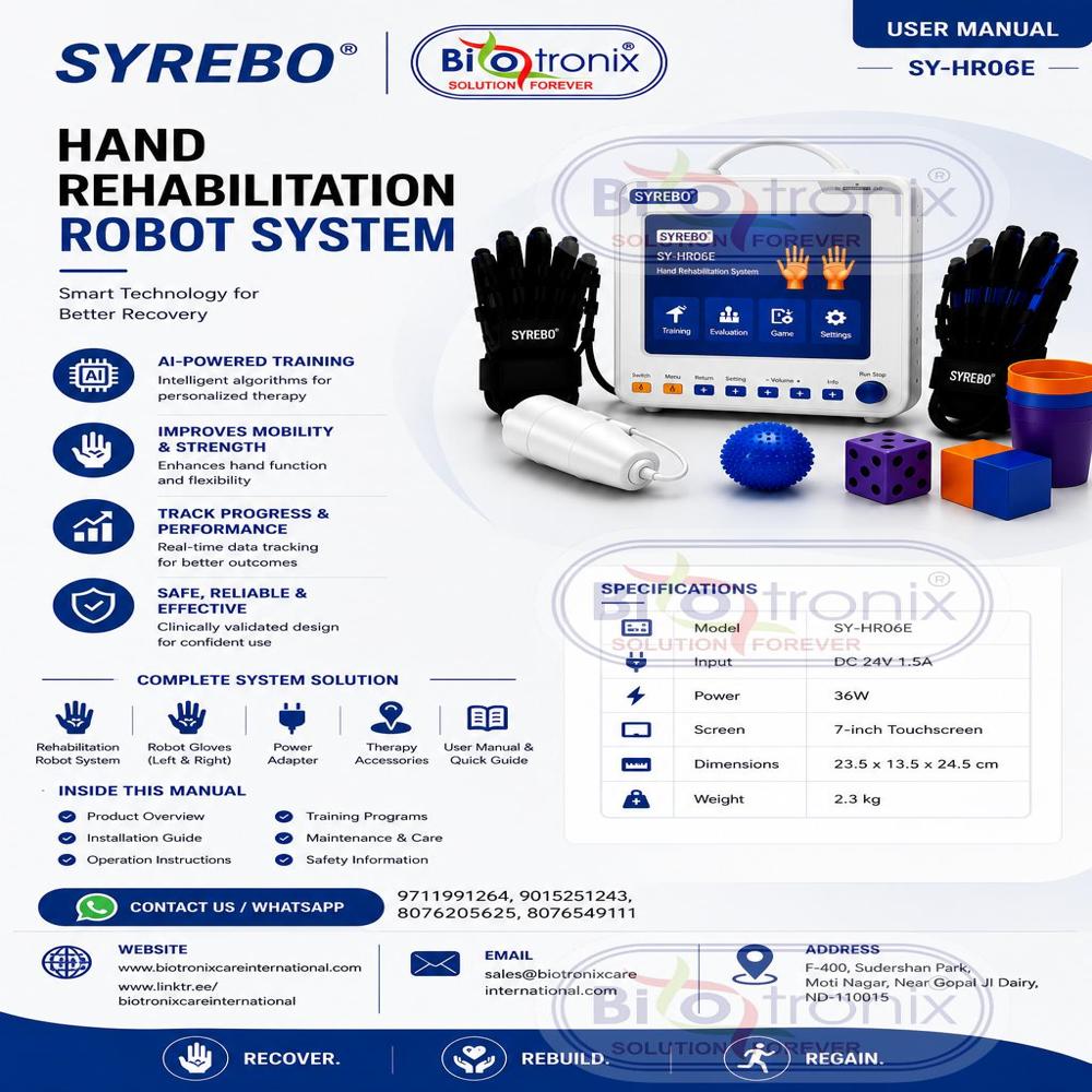 Smart Finger Rehabilitation Robot for Physiotherapy Clinics
