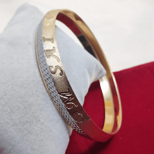 Mens Gold Plated Punjabi Sikhi Kada