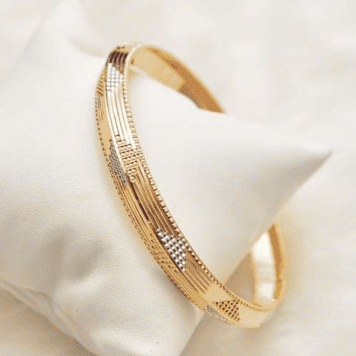 Mens Fancy Gold Plated Punjabi Sikhi Kada