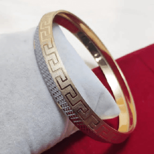 Mens Fancy Gold Plated Punjabi Sikhi Kada
