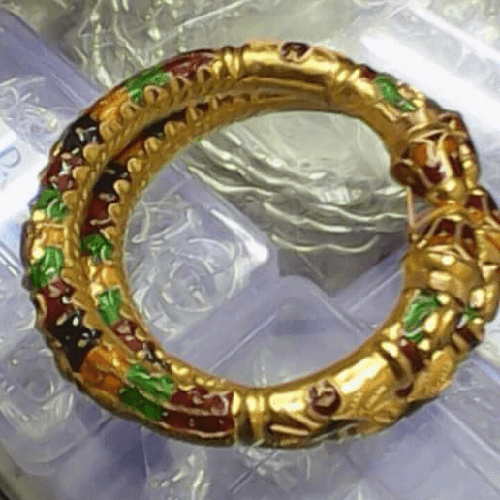 Bandhel Rajwadi Style Pipe Gold Plated Brass Bangles