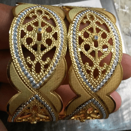 Bandhel CNC Design Gold Plated Brass Bangles