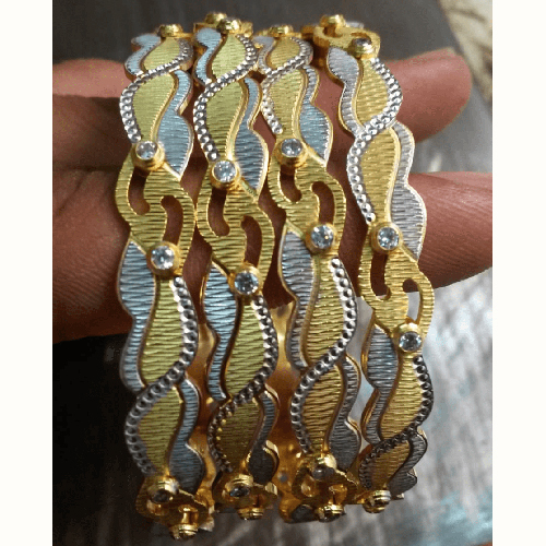 Bandhel CNC Design Gold Plated Brass Bangles